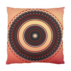 Ornamental Shape Concentric Round Standard Cushion Case (one Side)