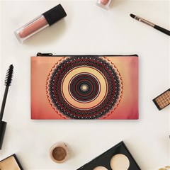 Ornamental Shape Concentric Round Cosmetic Bag (small) by Nexatart