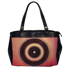 Ornamental Shape Concentric Round Oversize Office Handbag by Nexatart