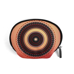 Ornamental Shape Concentric Round Accessory Pouch (small) by Nexatart