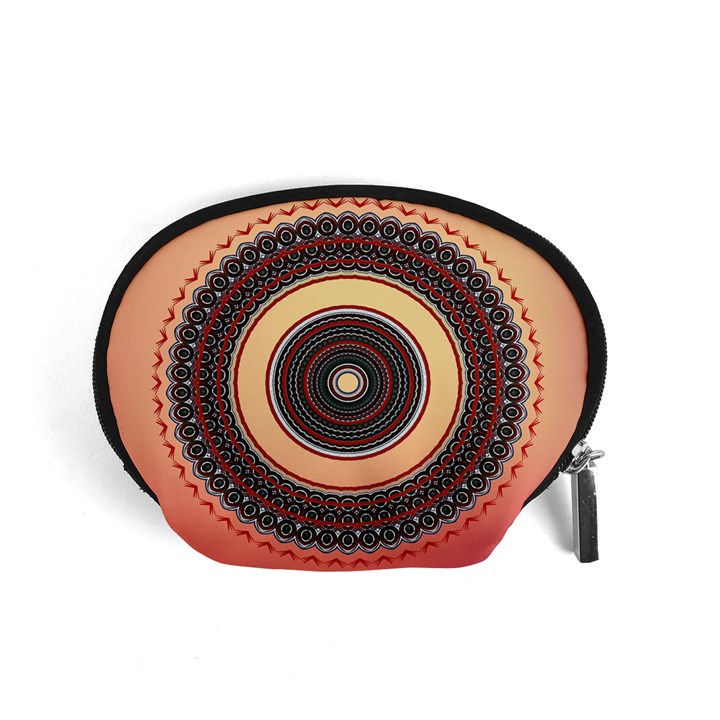 Ornamental Shape Concentric Round Accessory Pouch (Small)