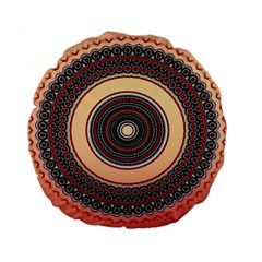 Ornamental Shape Concentric Round Standard 15  Premium Flano Round Cushions by Nexatart