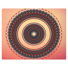 Ornamental Shape Concentric Round Double Sided Flano Blanket (medium)  by Nexatart