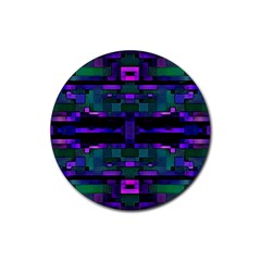 Abstract Pattern Desktop Wallpaper Rubber Round Coaster (4 Pack)  by Nexatart