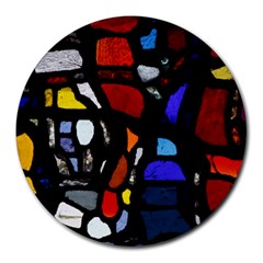 Art Bright Lead Glass Pattern Round Mousepads by Nexatart