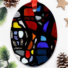 Art Bright Lead Glass Pattern Ornament (oval) by Nexatart