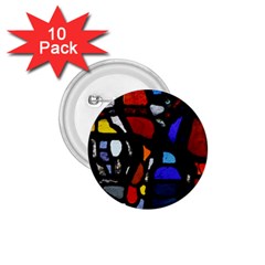 Art Bright Lead Glass Pattern 1 75  Buttons (10 Pack) by Nexatart