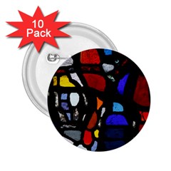 Art Bright Lead Glass Pattern 2 25  Buttons (10 Pack)  by Nexatart