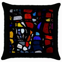 Art Bright Lead Glass Pattern Throw Pillow Case (black) by Nexatart