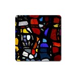 Art Bright Lead Glass Pattern Square Magnet Front