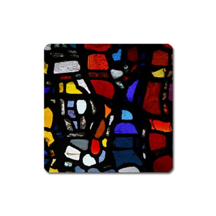 Art Bright Lead Glass Pattern Square Magnet