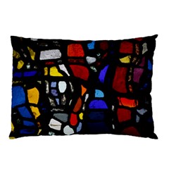 Art Bright Lead Glass Pattern Pillow Case by Nexatart