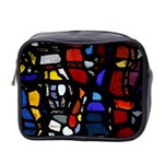 Art Bright Lead Glass Pattern Mini Toiletries Bag (Two Sides) Front