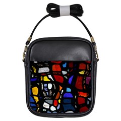 Art Bright Lead Glass Pattern Girls Sling Bag by Nexatart