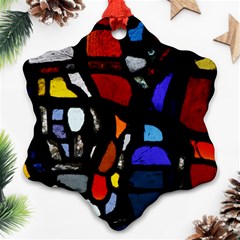 Art Bright Lead Glass Pattern Ornament (snowflake) by Nexatart