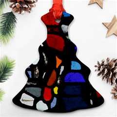 Art Bright Lead Glass Pattern Christmas Tree Ornament (two Sides) by Nexatart