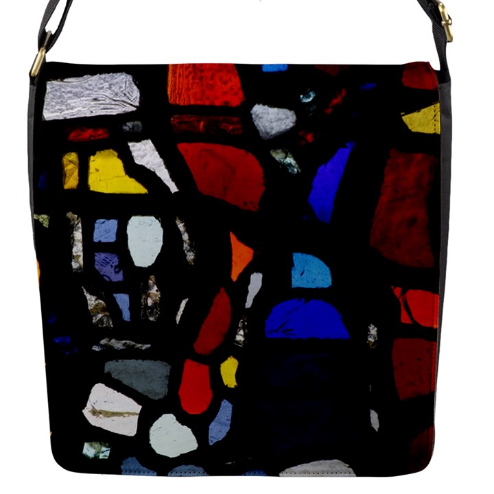 Art Bright Lead Glass Pattern Flap Closure Messenger Bag (S)