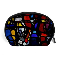 Art Bright Lead Glass Pattern Accessory Pouch (large) by Nexatart