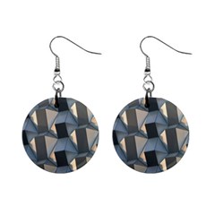 3d Pattern Texture Form Background Mini Button Earrings by Nexatart