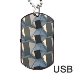 3d Pattern Texture Form Background Dog Tag Usb Flash (one Side) by Nexatart