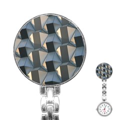 3d Pattern Texture Form Background Stainless Steel Nurses Watch by Nexatart