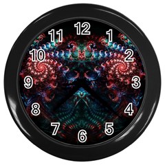 Background Texture Pattern Wall Clock (black) by Nexatart