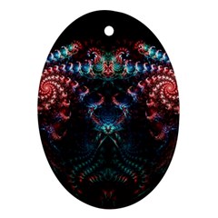 Background Texture Pattern Oval Ornament (two Sides) by Nexatart