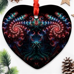 Background Texture Pattern Heart Ornament (two Sides) by Nexatart