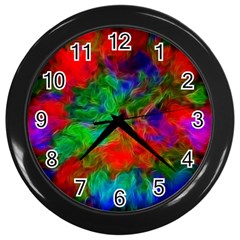 Color Art Bright Decoration Wall Clock (black) by Nexatart