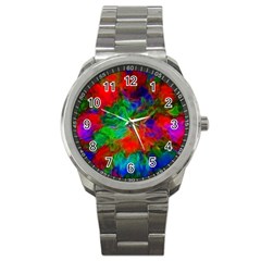 Color Art Bright Decoration Sport Metal Watch by Nexatart