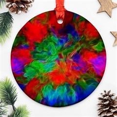 Color Art Bright Decoration Round Ornament (two Sides) by Nexatart