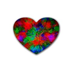 Color Art Bright Decoration Heart Coaster (4 Pack)  by Nexatart