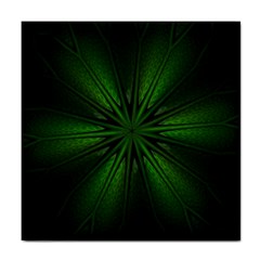 Green Fractal Art Artistic Pattern Tile Coasters