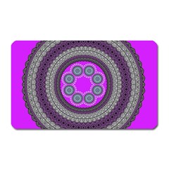 Round Pattern Ethnic Design Magnet (rectangular) by Nexatart