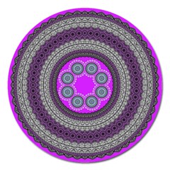 Round Pattern Ethnic Design Magnet 5  (round) by Nexatart