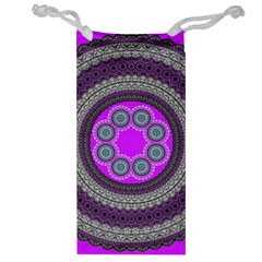 Round Pattern Ethnic Design Jewelry Bag by Nexatart