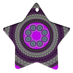 Round Pattern Ethnic Design Star Ornament (two Sides) by Nexatart