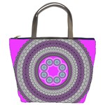 Round Pattern Ethnic Design Bucket Bag Front