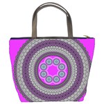 Round Pattern Ethnic Design Bucket Bag Back