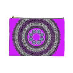 Round Pattern Ethnic Design Cosmetic Bag (large) by Nexatart