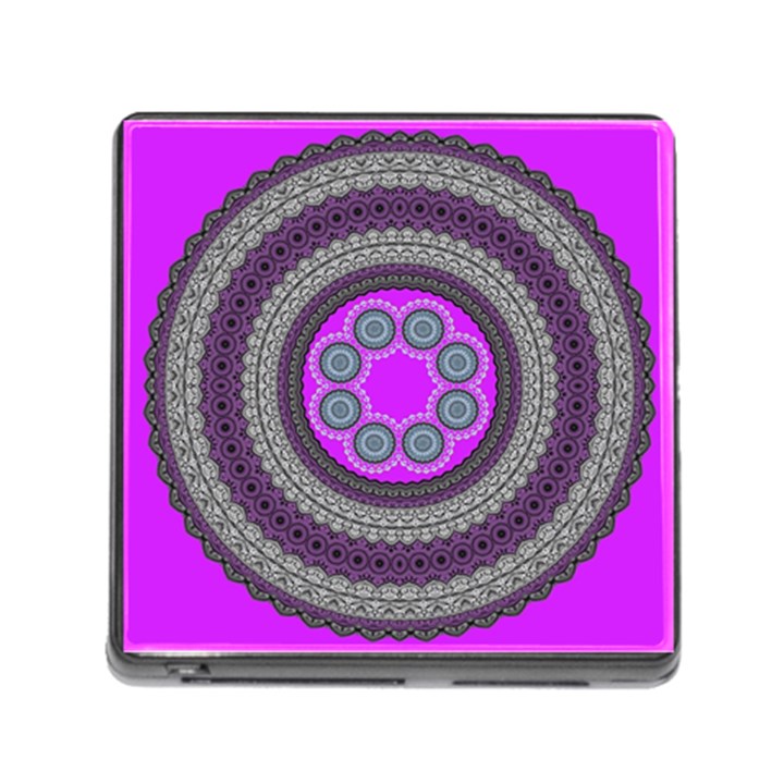 Round Pattern Ethnic Design Memory Card Reader (Square 5 Slot)