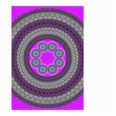 Round Pattern Ethnic Design Small Garden Flag (two Sides) by Nexatart