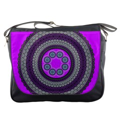 Round Pattern Ethnic Design Messenger Bag by Nexatart