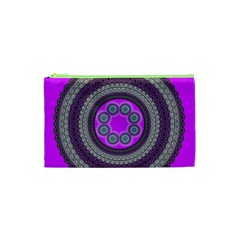 Round Pattern Ethnic Design Cosmetic Bag (xs) by Nexatart