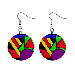 Background Color Art Pattern Form Mini Button Earrings by Nexatart