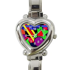 Background Color Art Pattern Form Heart Italian Charm Watch by Nexatart