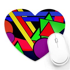 Background Color Art Pattern Form Heart Mousepads by Nexatart