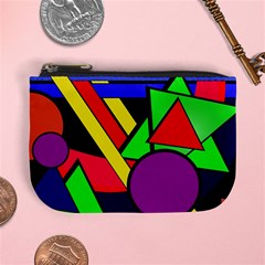 Background Color Art Pattern Form Mini Coin Purse by Nexatart