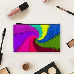 Art Abstract Pattern Color Cosmetic Bag (small) by Nexatart