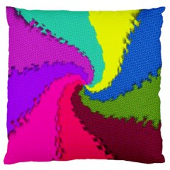 Art Abstract Pattern Color Large Cushion Case (one Side) by Nexatart